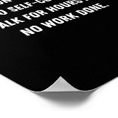 Don't Talk To Me - Funny Distracted Add Shirt Poster (Ecke)