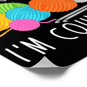 Don't Talk To Me I'm Counting Crochet Knitting Fun Poster (Ecke)