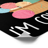 Don't Talk To Me I'm Counting - Funny Knitter Gift Poster (Ecke)