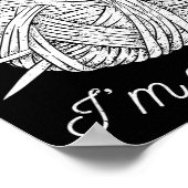 Don't Talk To Me I'm Counting Knitting Lover Funny Poster (Ecke)