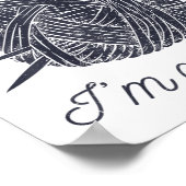 Don't Talk To Me I'm Counting Knitting Lover Knitt Poster (Ecke)