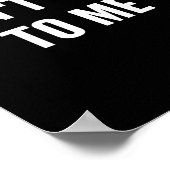 Don't Talk To Me Shirt Funny Shirt  Poster (Ecke)