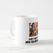 "Don't talk to me until this mug is empty" Fun Kaffeetasse (Vorderseite Links)