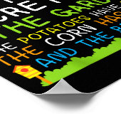 Don't Tell Secret In The Garden Funny Gardener  Poster (Ecke)