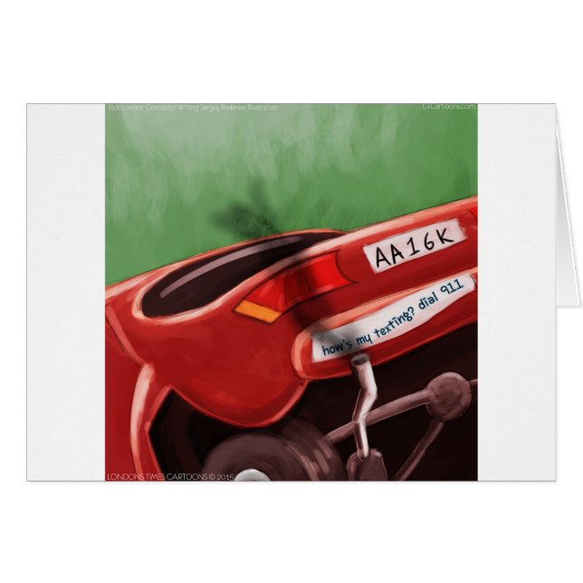 Dont Text & Drive Rick London Funny (Vorderseite (Horizontal))
