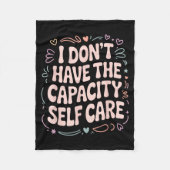 Don't The Don' Capacity Self Care Burnout Fleecedecke (Vorderseite)