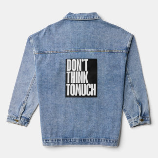 Don't think too much logo on women's denim jacket. jeansjacke