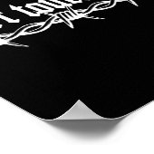 Don't Touch Me Barbed Wire Introvert Art Tattoo St Poster (Ecke)