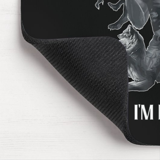 Don't Touch Me Kitten I'm Edging Wolfs Design  Mousepad (Ecke)