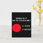 Don't Touch Me - Never Touch Me Circle Graph Intro Karte (Gelbe Blume)