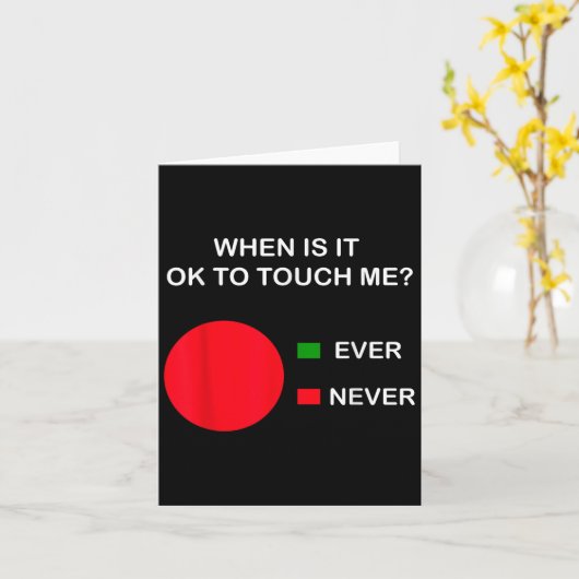 Don't Touch Me - Never Touch Me Circle Graph Intro Karte (Gelbe Blume)