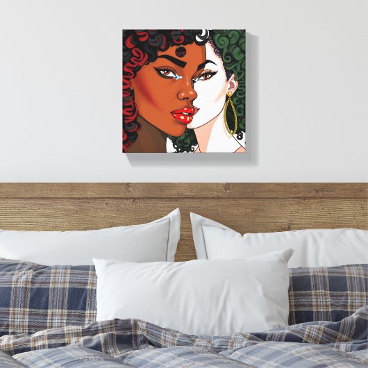 Don't touch my beautiful black hair melanin sista leinwanddruck (Insitu (Schlafzimmer))
