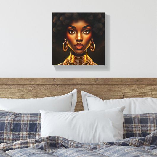 Don't touch my beautiful black hair melanin sista leinwanddruck (Insitu (Schlafzimmer))