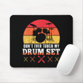 Dont Touch My Drums Shirt Funny Drumming Drummer Mousepad (Mit Mouse)