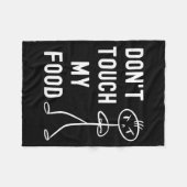 Don't Touch My Food Funny Joke  Fleecedecke (Vorderseite (Horizontal))