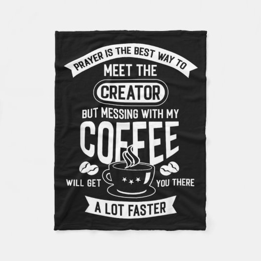 Don't Touch My Morning Coffee Funny Caffeine Quote Fleecedecke (Vorderseite)