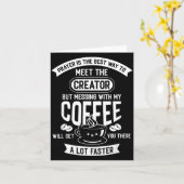 Don't Touch My Morning Coffee Funny Caffeine Quote Karte (Gelbe Blume)