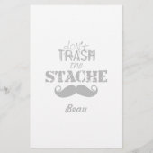 Don't Trash Stache Mustache Funky Hipster (Rückseite)