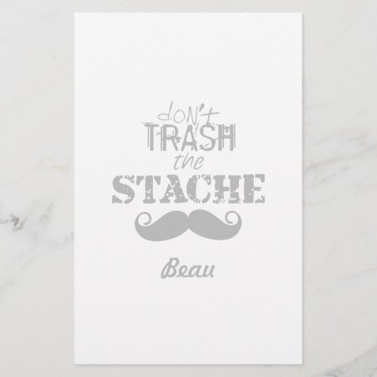 Don't Trash Stache Mustache Funky Hipster (Rückseite)