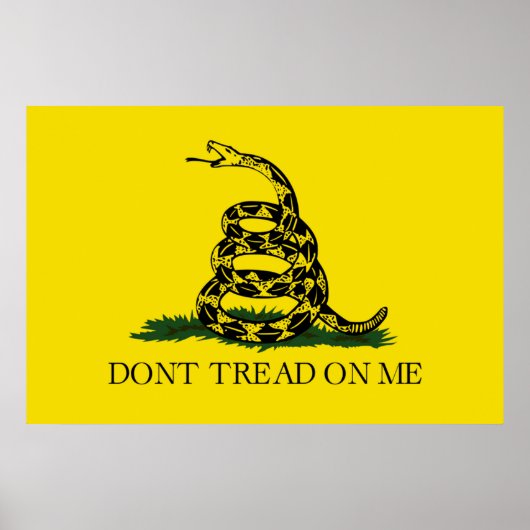 DONT TREAD AUF MIR, die Gadsdenflagge Poster (Vorne)