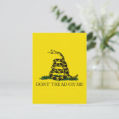 DONT TREAD AUF MIR, die Gadsdenflagge Postkarte (Stehend Vorderseite)
