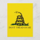 DONT TREAD AUF MIR, die Gadsdenflagge Postkarte (Vorderseite)