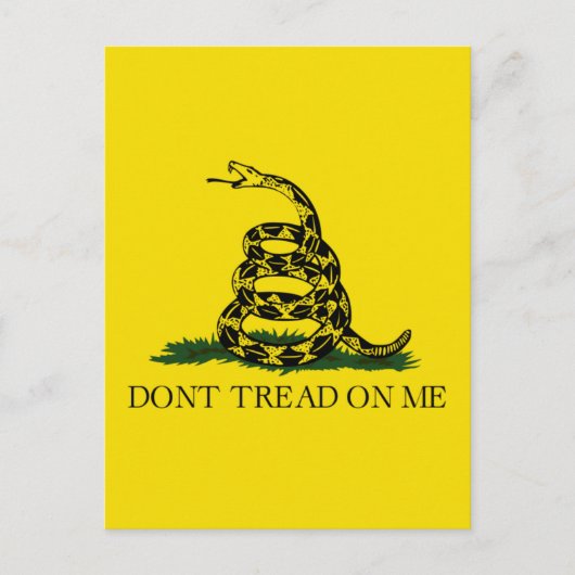 DONT TREAD AUF MIR, die Gadsdenflagge Postkarte (Vorderseite)