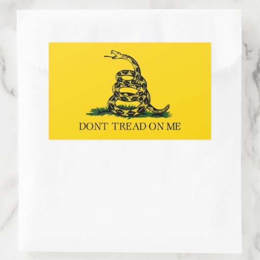 Don't Tread Man Rechteckiger Aufkleber (Tasche)