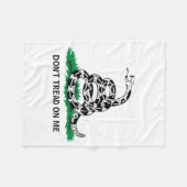 Dont Tread On Me Fleecedecke (Vorderseite (Horizontal))