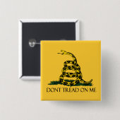 Dont Tread on Me Gadsden Flag Historisches Militär Button (Vorne & Hinten)