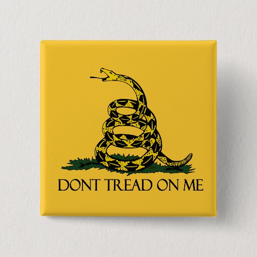 Dont Tread on Me Gadsden Flag Historisches Militär Button (Vorderseite)