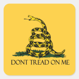 Dont Tread on Me Gadsden Flag Historisches Militär Quadratischer Aufkleber