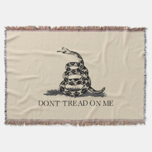 Don't tread on me Gadsden Flag SCHWARZ BEIGE Decke