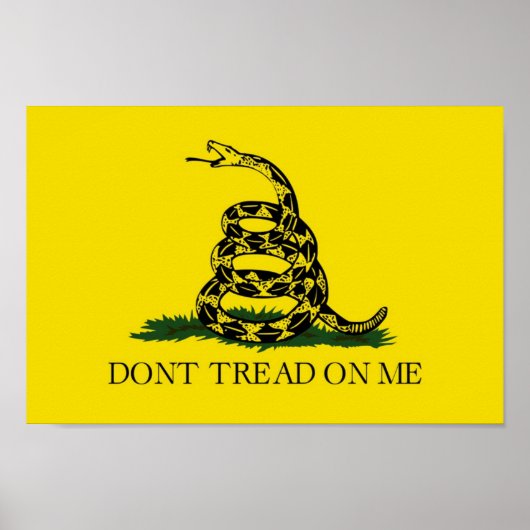 "Don't Tread on Me" (Gadsden Flag) Tea Party Poste Poster (Vorne)
