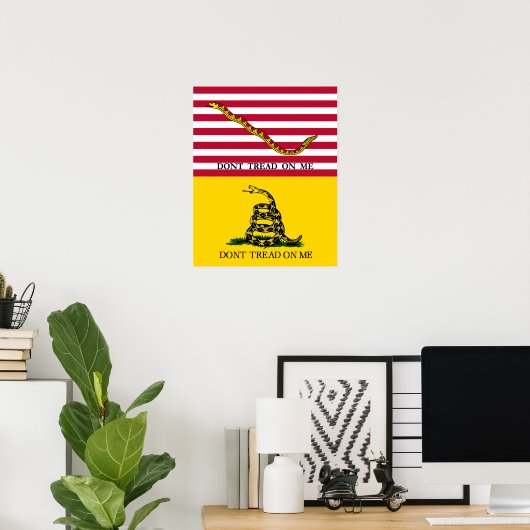 "Don't Tread On Me" - Marine Jack & Gadsden Flag Poster (Heimbüro)