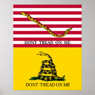 "Don't Tread On Me" - Marine Jack & Gadsden Flag Poster