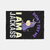 Don't Try Me I Am A Jack Funny Halloween Costume  Fleecedecke (Vorderseite (Horizontal))