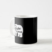 Don't Wake The Bear Funny Bear Silhouette Graphic Kaffeetasse (Vorderseite Links)
