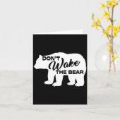 Don't Wake The Bear Funny Bear Silhouette Graphic  Karte (Gelbe Blume)