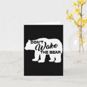 Don't Wake The Bear Funny Bear Silhouette Graphic Karte (Gelbe Blume)
