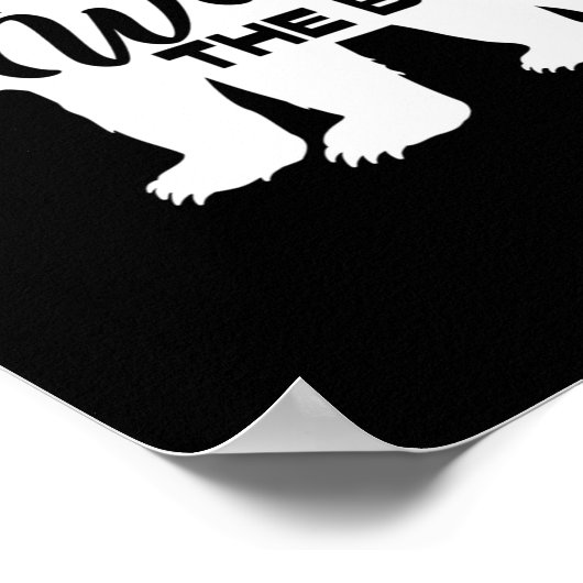 Don't Wake The Bear Funny Bear Silhouette Graphic  Poster (Ecke)