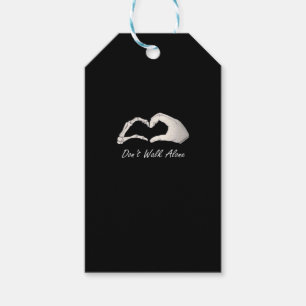 Don't Walk - White Classic - Skeleton Hands Hearts Geschenkanhänger