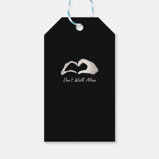 Don't Walk - White Classic - Skeleton Hands Hearts Geschenkanhänger (Vorderseite)