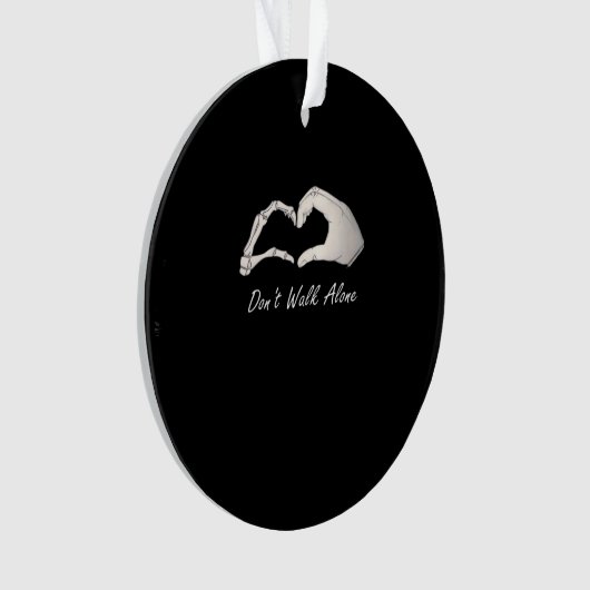 Don't Walk - White Classic - Skeleton Hands Hearts Ornament (Vorderseite)