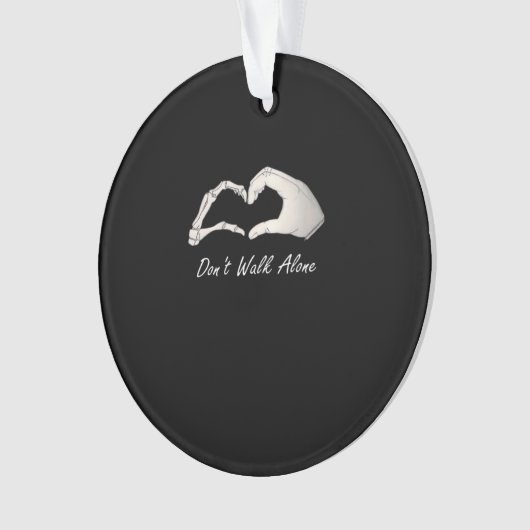 Don't Walk - White Classic - Skeleton Hands Hearts Ornament (Vorderseite)