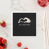 Don't Walk - White Classic - Skeleton Hands Hearts Serviette (Beispiel)