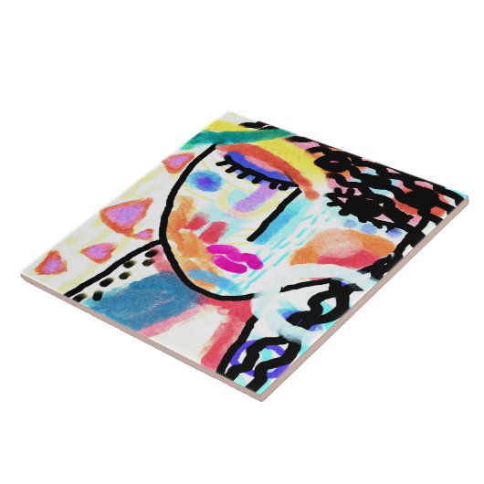 Don't Wanna Talk Abstrakt Art Keramik Tile Fliese (Seite)