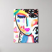 Don't Wanna Talk Abstrakt Stretched Canvas Print Leinwanddruck (Vorderseite)