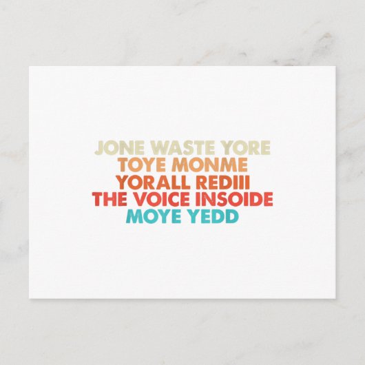 Don't Waste Your Time Feiertagspostkarte (Vorderseite)