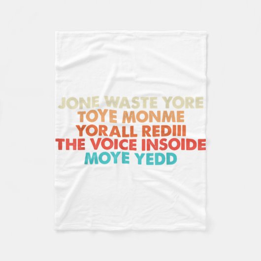 Don't Waste Your Time Fleecedecke (Vorderseite)